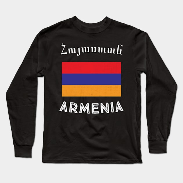 Armenia Flag Long Sleeve T-Shirt by phenomad